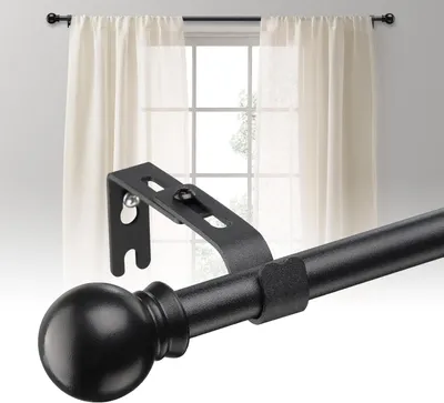 Produktbild von Verstellbare Gardinenstange, 70-120 cm, matt schwarz