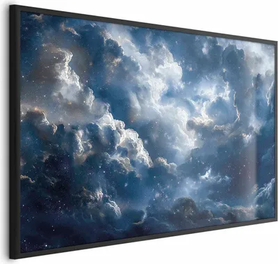 Produktbild von Posterpapier Poster - Astronomical Wonders: Clouds and Stars in Harmonious Union 60x40 cm Muster b-H-10057-ao-a