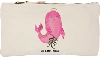 Produktbild von Mr. & Mrs. Panda pencil case Sternzeichen Jungfrau Größe S Klein - Weiß - Geschenk, Jungfer, Schlampermäppchen, Geburtstag September, Etui, Kosmetiktasche, Kulturbeutel