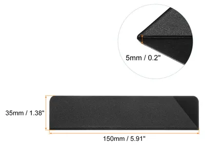 Produktbild von 1 Stš¹ck Messerschutz, 15 cm x 3.6 cm Universal Messerschutzhš¹lle Kunststoff Messerschutz Schutzhš¹lle Atmungsaktive Messerscheid fš¹r Kš¹chenmesser Obstmesser Schwarz