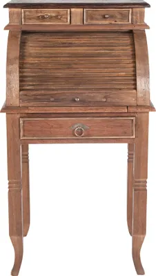 Produktbild von SIT Möbel Sekretär mit Rollladen | 4 Schubkästen | Teak-Holz natur | Platte kolonialfarbig | B 55 x T 41 x H 100 cm | 06253-34 | Serie SEADRIFT