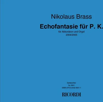 Produktbild von Echofantasie für P.K. für Akkordeon und Orgel 2 Spielpartituren