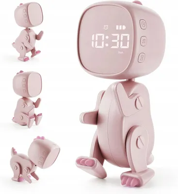 Zdjęcie produktu dla Budzik robo dino różowy