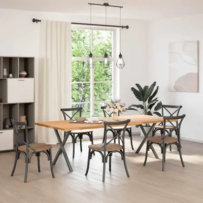 Obrázok produktu pre vidaXL Nohy jedálenského stola v tvare X 2 ks. Antracit 70x(72-73) cm Oceľ