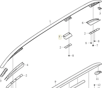 Image de VOLVO XC90 II capuchon de rail de toit central droit 31391905
