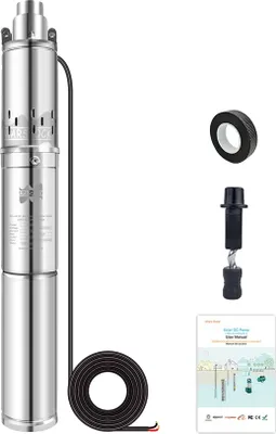 Immagine prodotto di Pompa sommersa solare per acqua, potenza 750W, prevalenza massima 100 m, 750W DC 48-60V