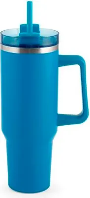 Obrázek produktu pro Ocelový termohrnek modrý s brčkem lt 1,2