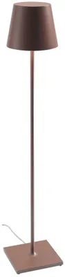 Obrázek produktu pro Zafferano -  Poldina Corten stojací lampa 230 V s regulovatelným stmíváním 28 x 150 cm – moderní design z hliníku