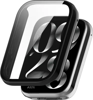 Produktbild von INF Xiaomi Mi Band 9 Pro Hülle mit Displayschutz aus gehärtetem Glas Schwarz