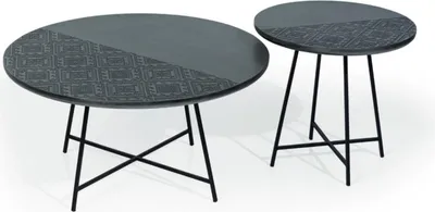 Produktbild von Couchtisch Modern Beistelltisch Designer Wohnzimmertisch Schwarz Tisch
