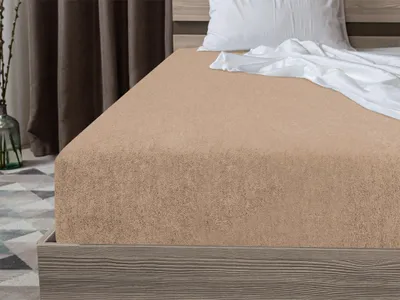 Obrázok produktu pre Froté prestieradlo svetlo hnedé 90 x 200 cm