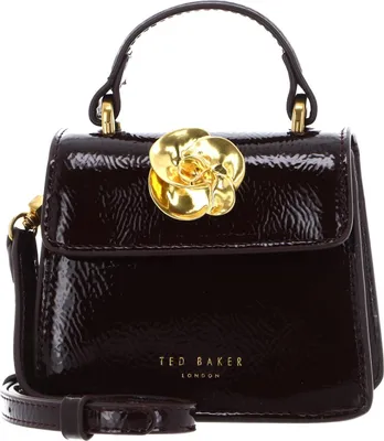 Immagine prodotto di Ted Baker borsa a tracolla Roselah Rose Detail Square Mini Top Handle Bag Wine bordeaux