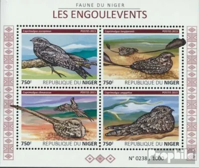 Produktbild von Briefmarken Niger 2015 Mi 3783-3786 Kleinbogen (kompl. Ausg.) postfrisch Vögel
