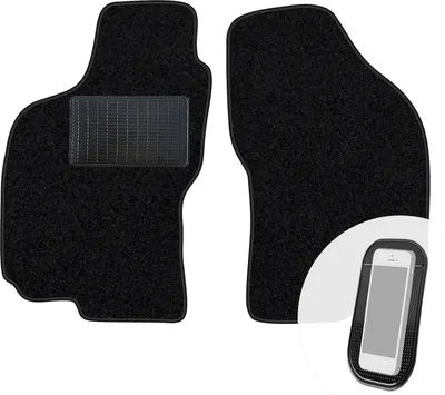 Produktbild von moto-MOLTICO Vorne Fußmatten Auto Velours Autoteppiche Schwarz Automatten Set 2-teilig passend für Fiat Brava Bravo 1995-2001