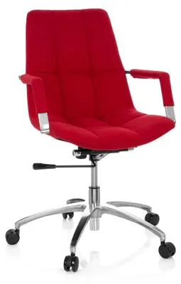 Produktbild von hjh OFFICE Home Office Bürostuhl SARANTO Schreibtischstuhl mit Armlehnen Stoff Drehstuhl