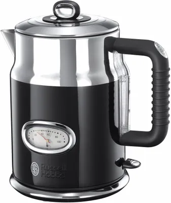 Produktbild von Russell Hobbs Wasserkocher Retro, Schwarz, 1,7 Liter
