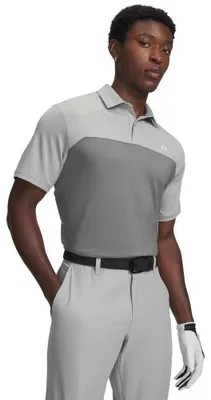 Image de Polo à manches courtes Under Armour T2g Colorblock, gris, XL, homme, gris, XL