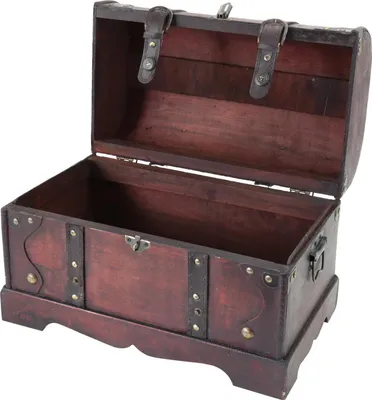 Produktbild von Holzkiste mit Schloss 40x23x27 cm – Dekorative Aufbewahrungsbox