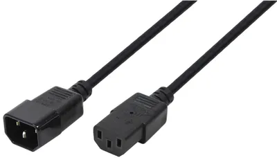 Obrázok produktu pre Predĺženie sieťového kábla LogiLink IEC zástrčka do zásuvky IEC C14/C13 čierna 1,8 m