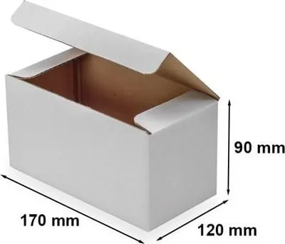 Obrázok produktu pre Kartón Vysekávaný kartón Kartón 170x120x90mm F215 Biely