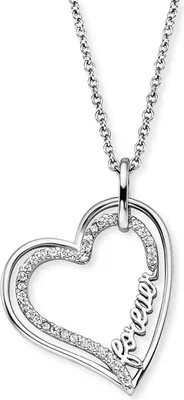 Produktbild von Engelsrufer Halskette Silber ERN-FOREVER-ZI Herz mit Zirkonia