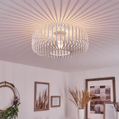 Produktbild von Pieris »Pieris« runde Deckenlampe aus Metall in Weiß
