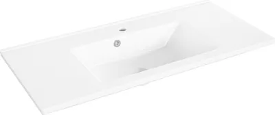 Produktbild von Waschbecken >Carrie I< in Weiß aus Keramik - 100x2x45cm (BxHxT)