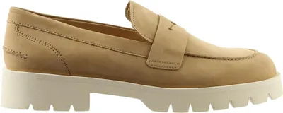 Produktbild von GANT Damen Slipper aus braunem Leder mit runder Schuhspitze und gepolsterter Decksohle