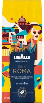 Immagine prodotto di Lavazza Tales of Roma caffè in grani 250g – caffè aromatico e corposo