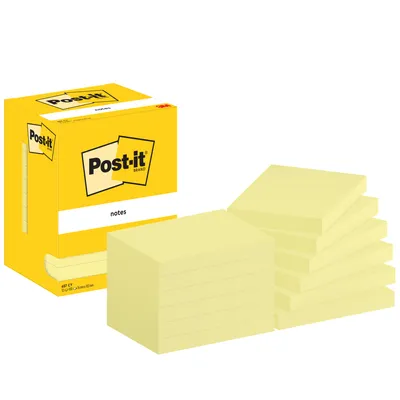 Produktbild von Post-it Haftnotiz 657 CY 76x102mm 100Bl ge 12St