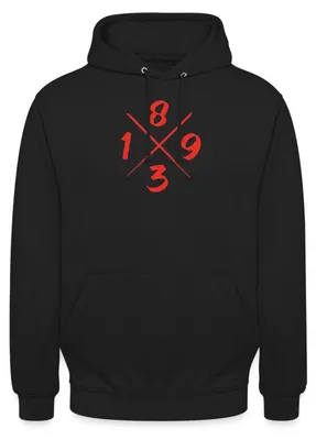 Produktbild von Spreadshirt Stuttgart 1893 Fußball Fan Uni Hoodie, M, Schwarz