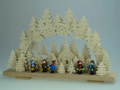 Produktbild von Schwibbogen mit Striezelkinder Laternenkinder und Beleuchtung BxHxT 50x31x10cm NEU
