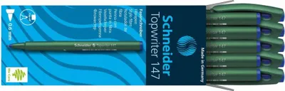 Produktbild von Schneider Schreibgeräte Topwriter 147, Blau, Grün, Polypropylen (PP), 0,6 mm, 10 Stück(e)