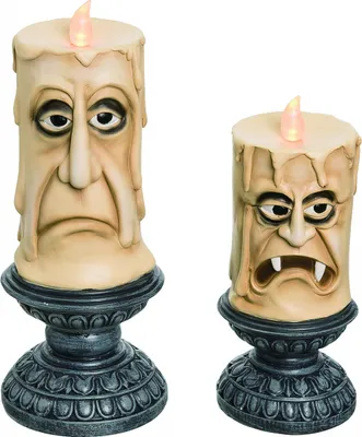 Produktbild von Spooky LED Geister Kerzen im 2er Set als Tischdeko