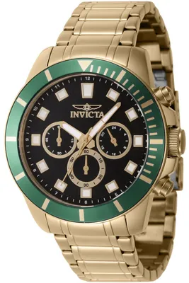 Produktbild von Invicta Pro Diver 46043 Herrenuhr - Quarzwerk - Edelstahl mit schwarzem Zifferblatt - 45 mm