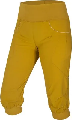 NOYA SHORTS für Frauen von Ocun in senfgelb; ideal für Klettern und Bouldern; mit elastischem Bund und Taschen.