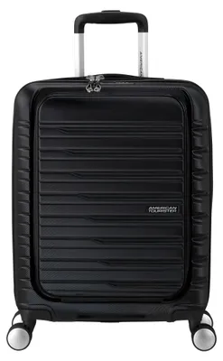Produktbild von American Tourister Flashline 55 cm, Karre, Harte Schale, Schwarz, Shadow black, Kabine, 4 Rad/Räder