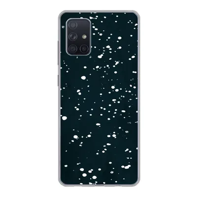 Produktbild von MuchoWow® Handyhülle Schutzhülle Hülle für Samsung Galaxy A51 5G Polka dots - Schwarz - Weiß Silikon Softcase Handy Hülle - Abbildung