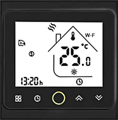 Zdjęcie produktu dla Inteligentny termostat Wi-Fi Regulator temperatury APP Control 5A Kompatybilny z termostatami Alexa / Home Water / Gas Boiler dla domu - Czarny
