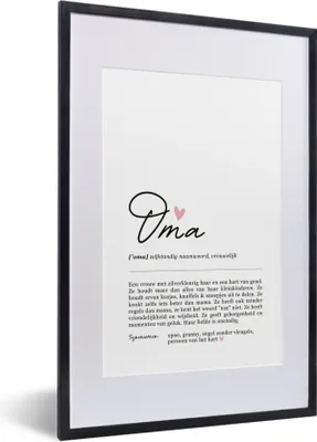 Produktbild von MuchoWow® Gerahmtes Poster rvm-oma 40x60 cm - Poster mit Schwarzem Bilderrahmen Wandposter Rahmen Foto Bilder - Poster in Rahmen