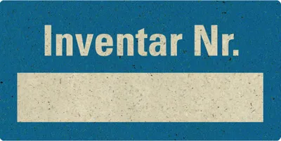 Produktbild von Dreifke® Inventaretikett Inventar-Nr., mit Beschriftungsfeld, blau, Graspapie...