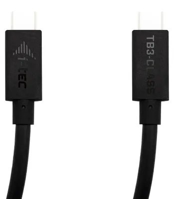 Zdjęcie produktu dla i-tec Thunderbolt 3 – Class Cable, 40 Gbps, 100W Power Delivery, USB-C Compatible, 150cm, Męski, Męski, 1,5 m, Czarny, 40 Gbit/s, 100 W