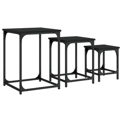 Produktbild von "2026 MODERNE"Kaffeetisch,3er set, elegantes Design - Satztische - Wohnzimmertisch Schwarz Holzwerkstoff - Couchtische NeuMöbel379390
