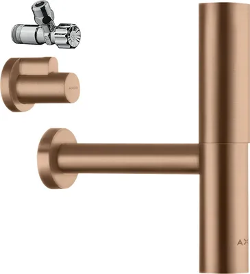 Image de hansgrohe AXOR flowstar Designsiphon set, avec deux robinets d'angle et tiroirs, 51304310