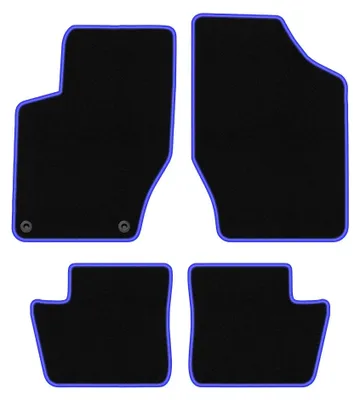 Immagine prodotto di Tappetini in moquette per Citroen DS4 2011-2015 (hatchback) – set 4 pezzi, nero/blu, su misura – Wielganizator CARLUX