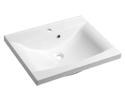 Zdjęcie produktu dla Sapho Lucia - Umywalka 600x480 mm, z przelewem, z otworem na baterię, biała 50062