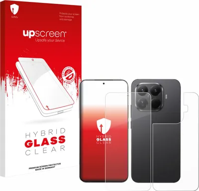 Produktbild von upscreen Schutzglas für Xiaomi 15T Pro (Display+Rückseite) Schutzfolie Panzer Folie Glas Display Schutz klar