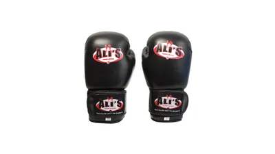 Produktbild von Ali's Fightgear BG SP Boxhandschuhe – Schwarz – Größe S – 8 Oz – Premium Lederhandschuhe für Sparring & Training