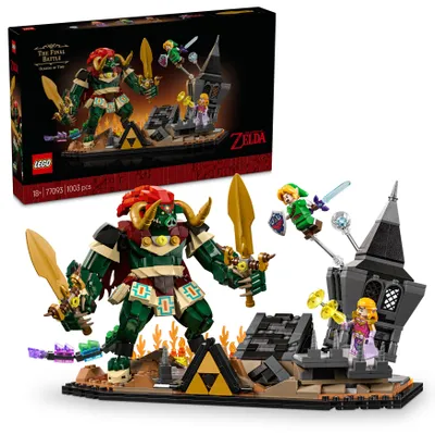 Produktbild von LEGO The Legend of Zelda: Ocarina of Time - Der finale Kampf - Modellbau für Erwachsene mit Ganon Figur und 3 Minifiguren inkl. Link - Gaming Zimmerdeko - DIY Geschenkidee für Fans - 77093