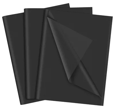 Productafbeelding van Zwart Zijdepapier voor Geschenken en Ambachten, 60 Vellen